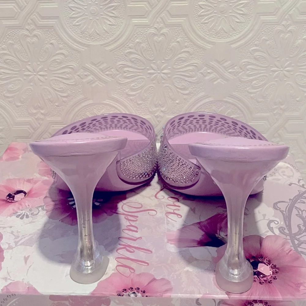 Nine West ZipTip3 Lilac Mule High Heel Sandals  Women’s size 8.5 Brand New - Picture 5 of 8